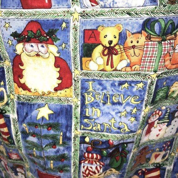 Santa I Believe Christmas Snowman Bear Gingerbread Star Scrub Peaches XS Women - Picture 5 of 11